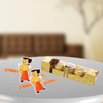 Chota Bheem Rakhi with Ferrero Rocher