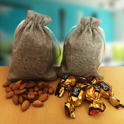 Almonds and Truffle in Jute Bags