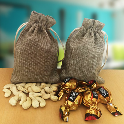 Cashews and Truffle in Jute Bags