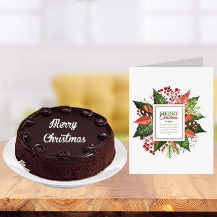 Christmas Cake and Greeting Card