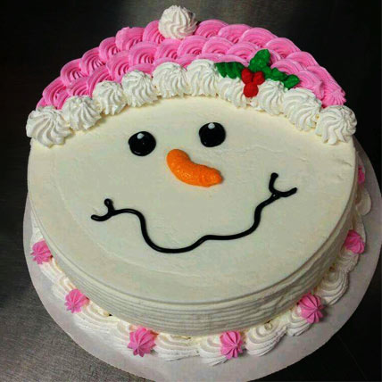 Christmas Snowman Cake
