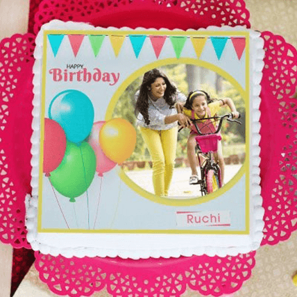 Happy Bday Kids Photo Cake