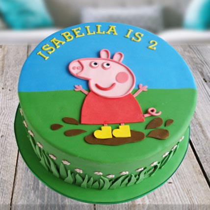 Peppa Pig Fondant Cake