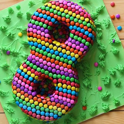 Number Cake with Gems