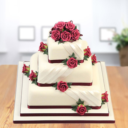 3 Tier Square Cake