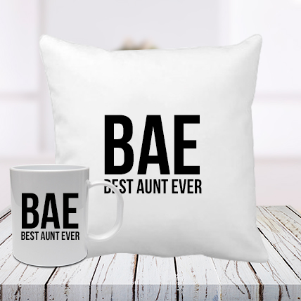 Cushion and Mug Combo for Aunt