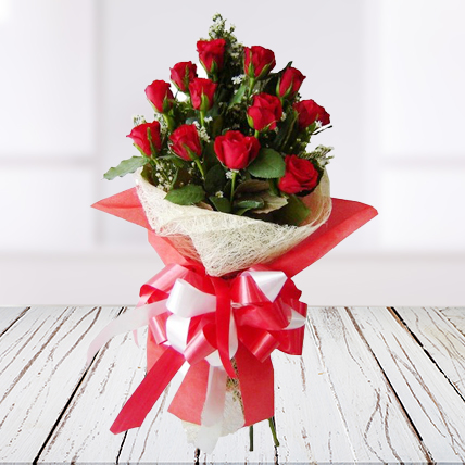 Exotic Red Roses Bouquet