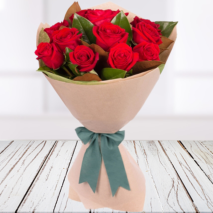 Graceful Red Roses Bouquet