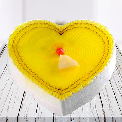 Heart Shaped Pineapple Cake