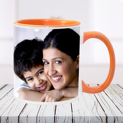 Orange Mom Photo Mug