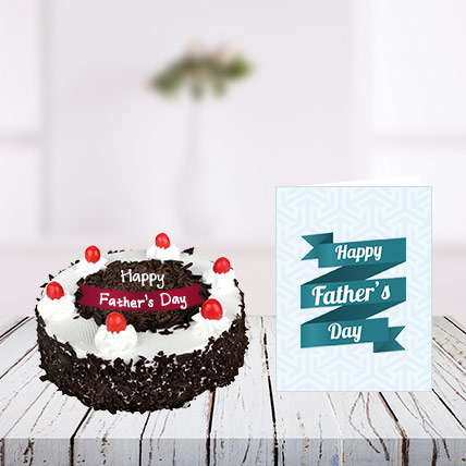 Fathers Day Blackforest Cake and Card