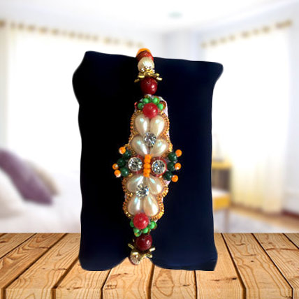 Fancy Beads and Moti Rakhi