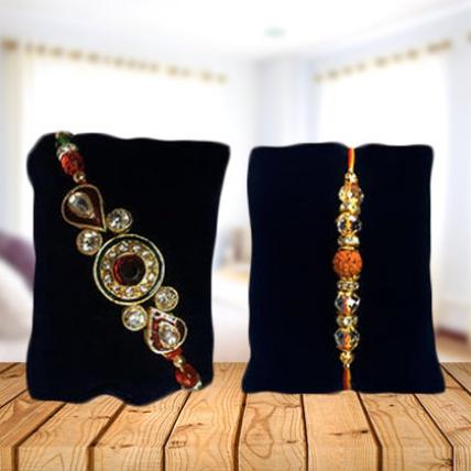 Set of 2 Rakhis - Mix Stone