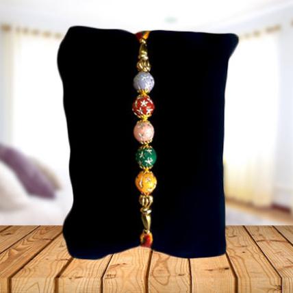 String of Colorful Beads Rakhi