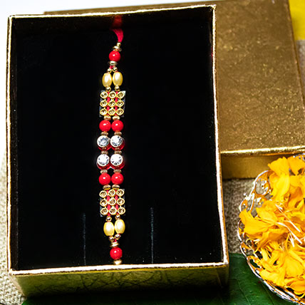 Pearl and Diamonte Rakhi String