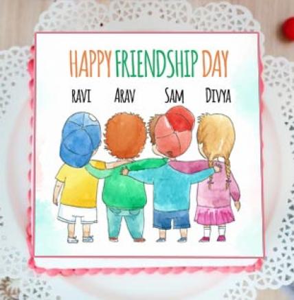 Friendship Day Photo Cake