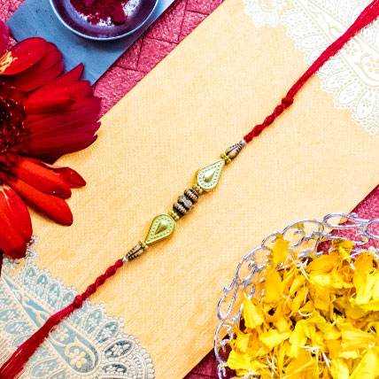 Wooden Pearls Rakhi