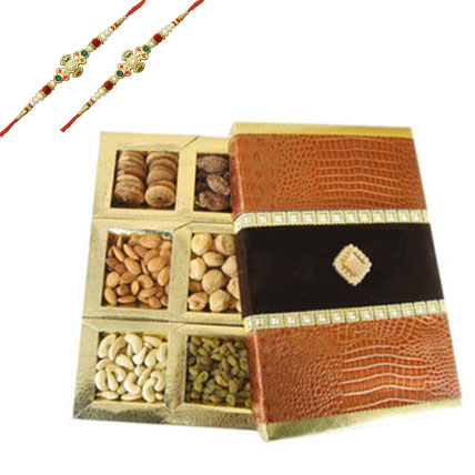 Rakhi with Mix Dry Fruits 6 in 1