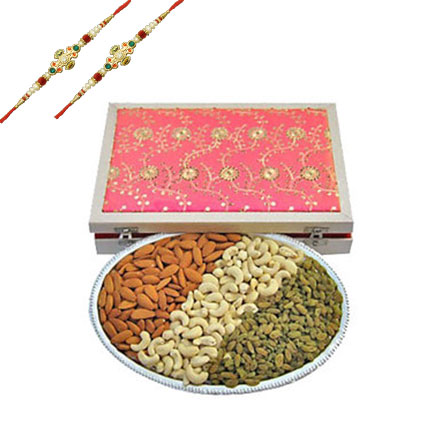 Rakhi with Mix Dry Fruits 3 in 1