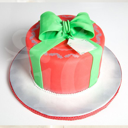 Christmas Gift Shaped Cake