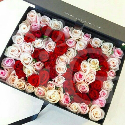 Exclusive Roses Box of Personalised Number