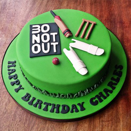 Cricket Theme Cake