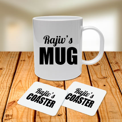 Personalised Name Mug and Coasters Combo