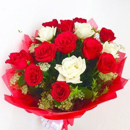 Red & White Roses 