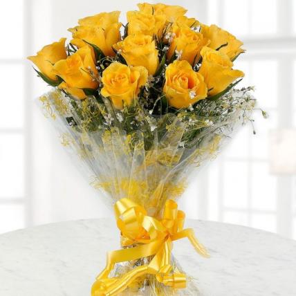 Sunshine Yellow Roses Bouquet