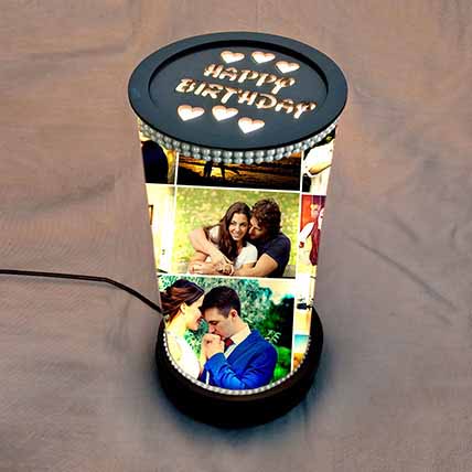 Rotating Birthday Memories Lamp