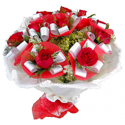 Stunning Red Roses Bouquet