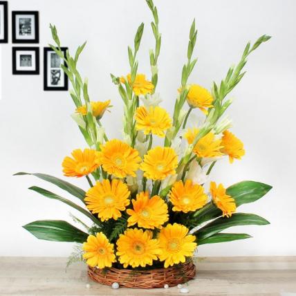 Yellow Gerbera Arrangement