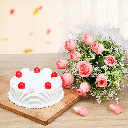 Valentine Cherry with Roses