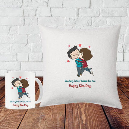 Kiss Day Cushion and Mug