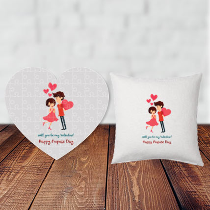 Propose Day Puzzle and Cushion 