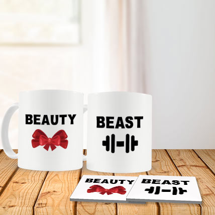 Beauty and Beast Mug and Coasters