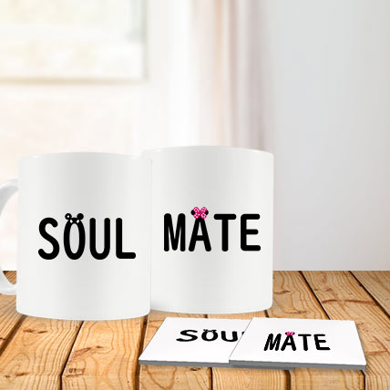 Soul Mate Mug and Coasters