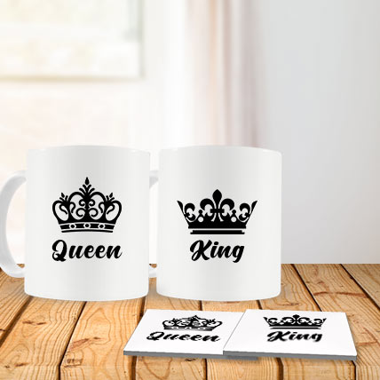 King and Queen Mug and Coasters