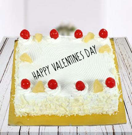 Valentine Square Pineapple Cake