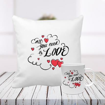 All You Need Is Love Cushion and Mug