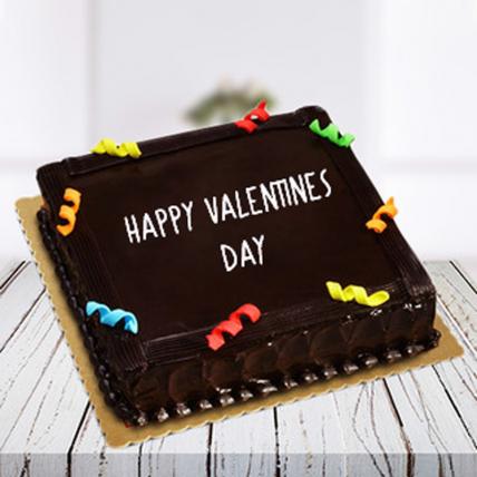 Valentine Rich Chocolate Truffle Square Cake