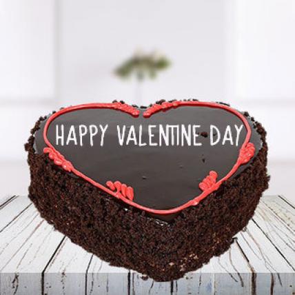 Valentine Choco Chips Heart Cake