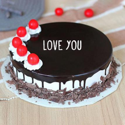 Valentine Cherry Bomb Black Forest Cake