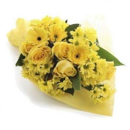 Yellow Mixed Flower Bouquet
