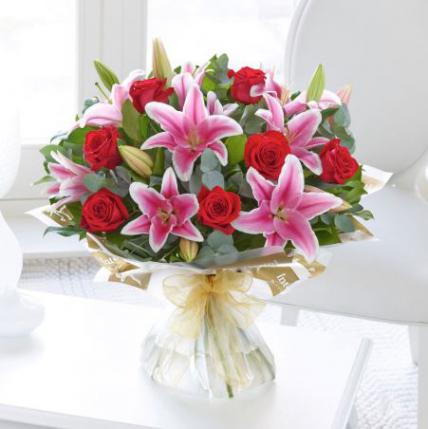 Lily and Roses Bouquet
