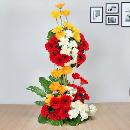 Mixed Gerbera Tall Arrangement