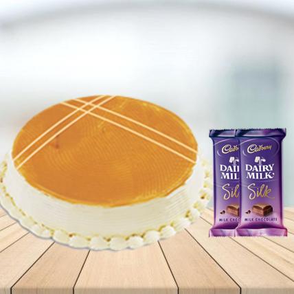 Butterscotch Cake with Cadbury Silk Combo