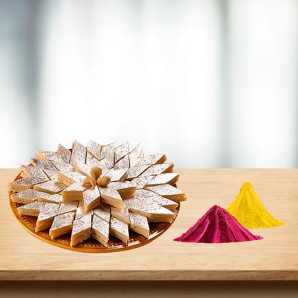 Kaju Katli with Free Gulal