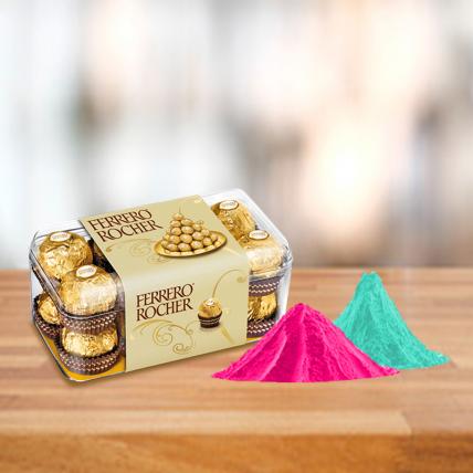 Ferrero Rocher Chocolate Box With Free Gulal 