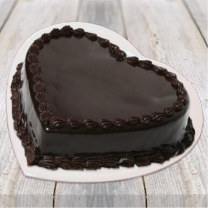 Heart Shape Chocolate Truffle Cake